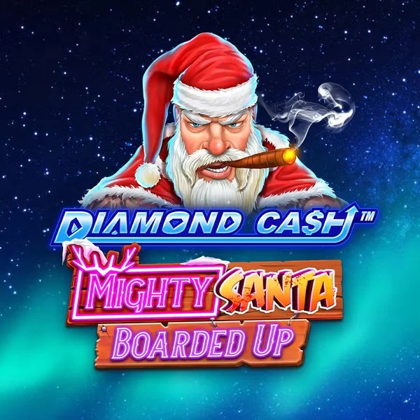 Diamond Cash Mighty Santa Boarded Up slot logo by Greentube at Trino Casino