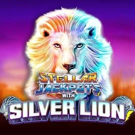 Stellar Jackpots with Silver Lion slot visual from Lightning Box Game available on trino-casino.org
